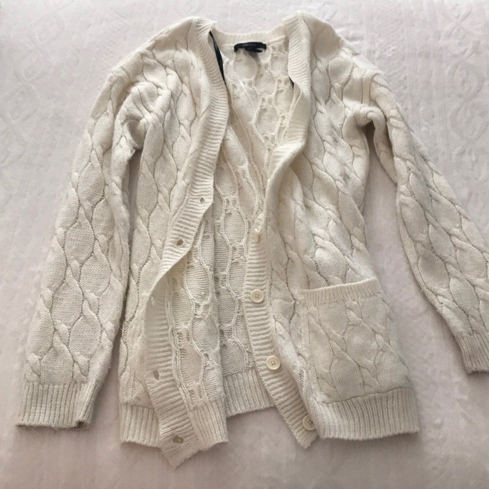 Cream Colored Open Knit Sweater - Picture 2 of 3